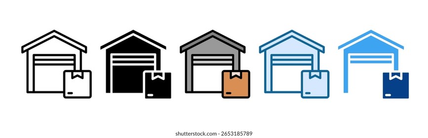 Conjunto de Ícones de Gerenciamento de Inventário Coleção de Vários Estilos
