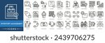 Inventory Management icon. Stock Control, Warehouse Management, Inventory Tracking, Replenishment, Demand Forecasting, Stock Reordering, Supply Chain and Inventory Optimization icon set.