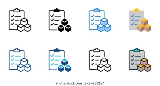 Os ícones do Inventory Management definem uma coleção de vários estilos. Traçado editável 
