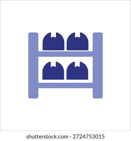 ícones de gerenciamento de inventário. ilustração de vetor colorido simples