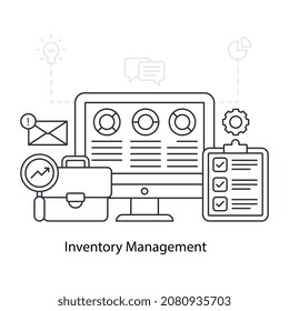 Inventory management illustration in unique design