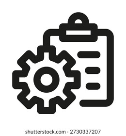Inventory management professional line icon. Professional Line Vector Icon with modern stock control and logistics concept, minimal clean outline design and scalable warehouse symbol
