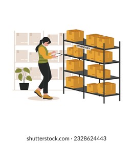 Inventory management vector illustration. Illustration for website, landing page, mobile app, poster and banner. Trendy flat vector illustration