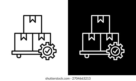 Design do Conjunto de Ícones Brancos do Inventory Management