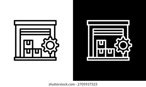 Design do Conjunto de Ícones Brancos do Inventory Management