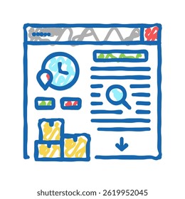 inventory movement history report doodle icon sketch vector. inventory movement history report sign. isolated symbol illustration