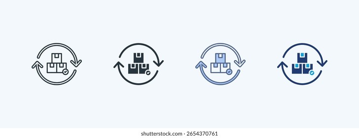 Coleção de Ícones de Vários Estilos do Inventory Otimization