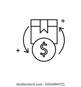 Diseño de iconos de Vector de optimización de inventario