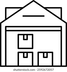 Inventory Outline icon vector illustration
