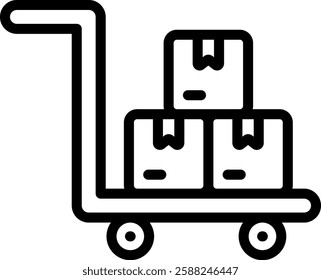 Inventory Products Icon Outline Vector Illustration