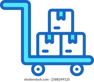 Inventory Products Icon Outline Vector Illustration