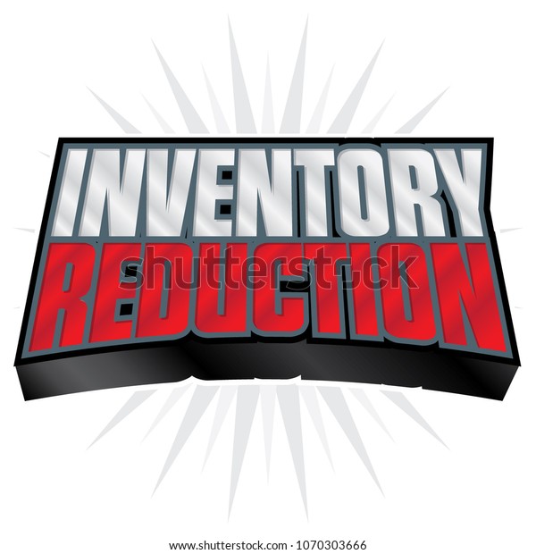 Inventory Reduction 3D Headline Vector Graphic, \
Retail Automotive advertising, Bold Headline Sales Event. Reduced\
Sale Price