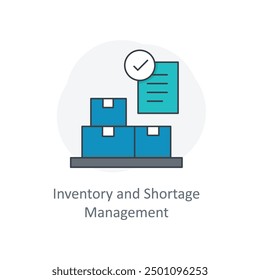 Inventory and Shortage Management icon with Editable Stroke.