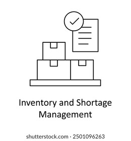 Inventory and Shortage Management icon with Editable Stroke.