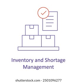 Inventory and Shortage Management icon with Editable Stroke.