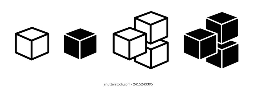 Inventory Sorting Line Icon. Stock Arrangement Icon in Black and White Color.
