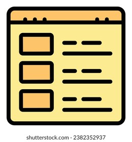 Inventory supplier icon outline vector. Digital management. Control product color flat