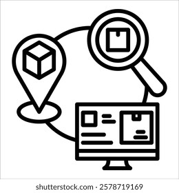 Inventory Tracking Icon Element For Design