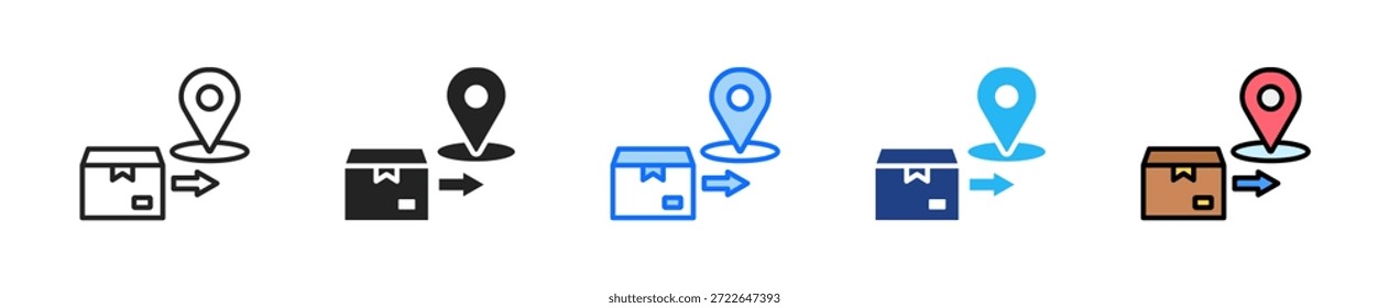 Conjunto de iconos de seguimiento de inventario Colección de estilos múltiples