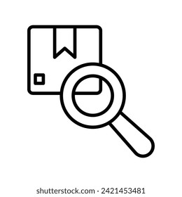icono de seguimiento de inventario con ilustración de material vectorial de fondo blanco