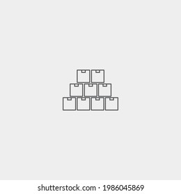 Signo de ilustración de icono de vector de inventario