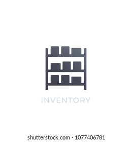 inventory vector icon isolated on white