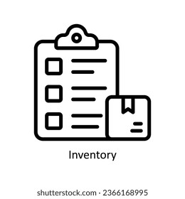 Inventory vector  outline Icon Design illustration. Web store Symbol on White background EPS 10 File 