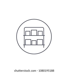 inventory, warehouse line icon