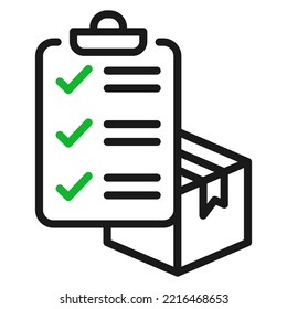 Inventory, warehouse and logistics line icon. Inventory Control Vector illustration.