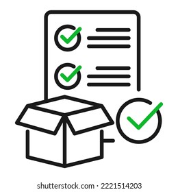 Inventory, warehouse and logistics line icon. Inventory Control Vector illustration.