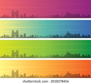 Inverness Multiple Color Gradient Skyline Banner