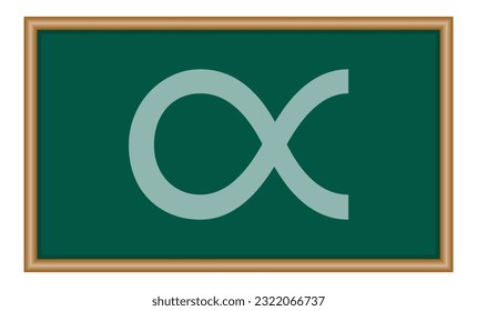 Inversely proportional symbol. Proportionality sign vector. Mathematics resources for teachers and students.