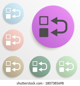 conjunto de colores de la inversión de la insignia de signo. Glifo simple, vector plano de iconos web para ui y ux, sitio web o aplicación móvil