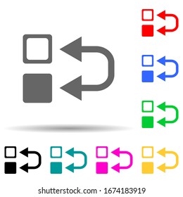 icono de estilo multicolor de signo de inversión. Línea delgada simple, contorno vectorial de iconos web para ui y ux, sitio web o aplicación móvil
