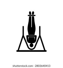 Inversion Table Decompression Therapy Icon Isolated On White Background