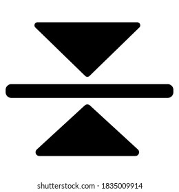 Invert black vertical vector icon