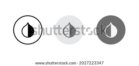 Invert Colors Button Icon Vector Set Collection