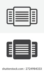 Invertir el conjunto de iconos de colores en diferentes estilos. Icono de línea, contorno y Vector sólido con trazo editable. Cambie el signo y el símbolo para el icono de inversión de color.