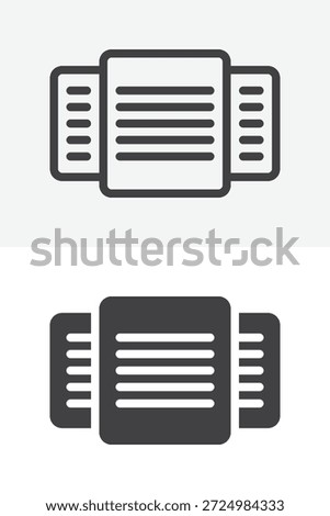 Invert colors icon set in different style. Line, outline and solid vector icon with editable stroke. Switch sign and symbol for color invert icon.