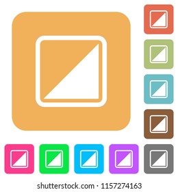 Invert object flat icons on rounded square vivid color backgrounds.
