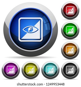 Invert object icons in round glossy buttons with steel frames