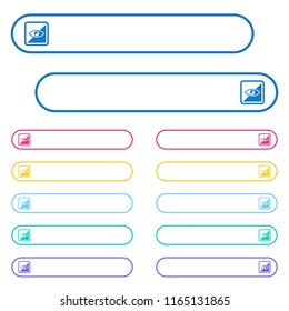 Invert object icons in rounded color menu buttons. Left and right side icon variations.