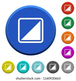 Invert object round color beveled buttons with smooth surfaces and flat white icons