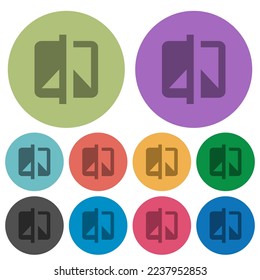 Invertieren Sie die dunklen Designersymbole auf buntem Hintergrund