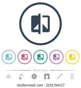 Invertir iconos de color plano del tema en contornos redondos. 6 iconos de bonificación incluidos.
