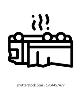 inverted car accident icon vector. inverted car accident sign. isolated contour symbol illustration