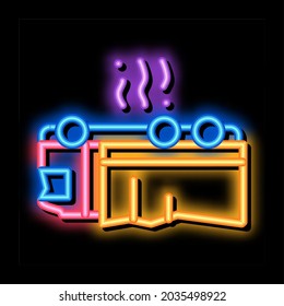 inverted car accident neon light sign vector. Glowing bright icon inverted car accident sign. transparent symbol illustration