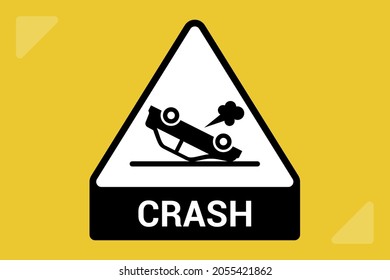 inverted car icon. the driver had an accident. flat vector illustration.