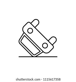 inverted car line icon. Element of insurance sign for mobile concept and web apps. Thin line inverted car icon can be used for web and mobile. Premium icon on white background
