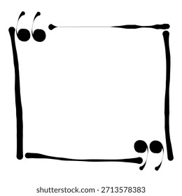 comas invertidas, diseño de forma de diálogo